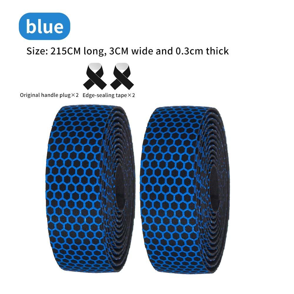 Road Bike Silicone Handlebar Tape, Honeycomb Texture Sweat-Absorbent Non-Slip Breathable Wrap for Drop Bar, Cycling Accessories