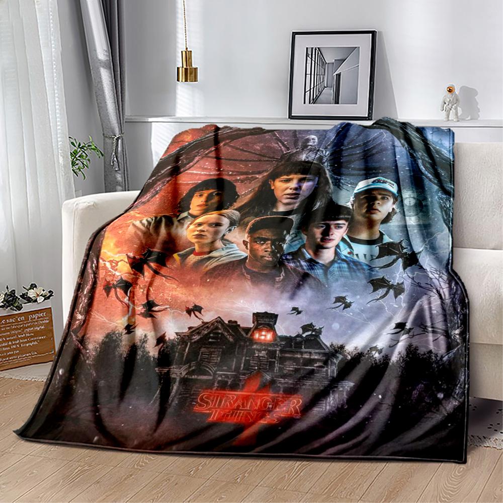 Stranger Things Blanket Suitable for sofas,travel, living rooms also a good gift for friends and family Suitable for all seasons.