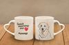 Kuvasz - cup with a dog, adorable cup with a heart-shaped handle, universal gift from the Art-Dog brand