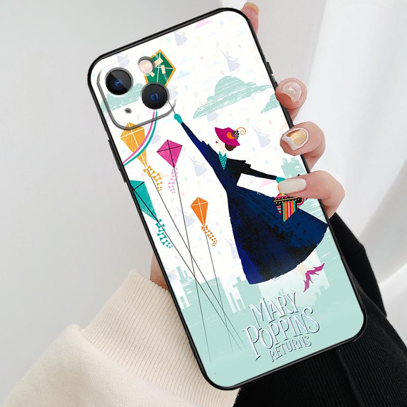 Mary Poppins Phone Case For iPhone 13 14 15 16 Pro Max 11 12 XS XR X Plus Shockproof Bumper Soft Cover