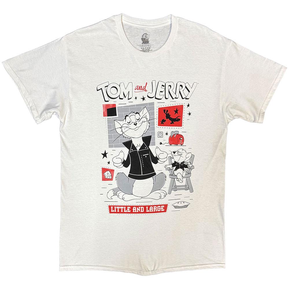 2026 Summer Comic Form Tom and Jerry Image 100 Cotton Printed Oversize Casual Tshirt Adult Children Parentchild Top Homewear