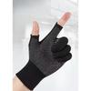Labor Gloves, Nylon, Anti Slip Latex, Half Finger Gloves, Construction Site, Work, Packaging, Warm, Soft, Breathable, Sunscreen Gloves