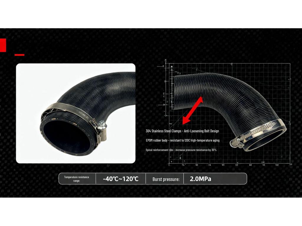 LR009799 Single Intercooler Rubber Hose for Land Rover Freelander 2