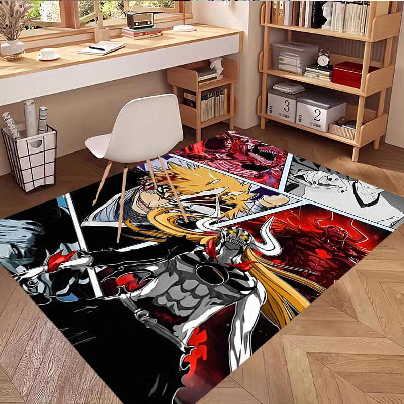 BLEACH Druck Teppich, Waschbarer Boden Teppich, Für Eingangsbereich Wohnheim Waschküche Büro Arbeitszimmer, Heimdeko Geburtstag Weihnachtsgeschenk