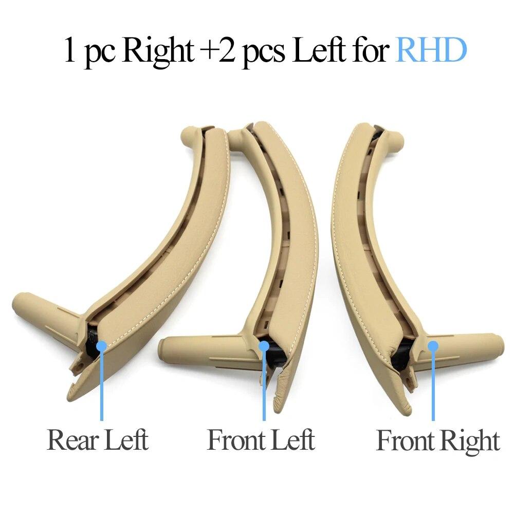 Verbesserter Auto Links Rechts Beifahrer Türgriff mit Lederbezug Zierleiste Ersatz Für BMW X5 X6 E70 E71 E72 2007-2013