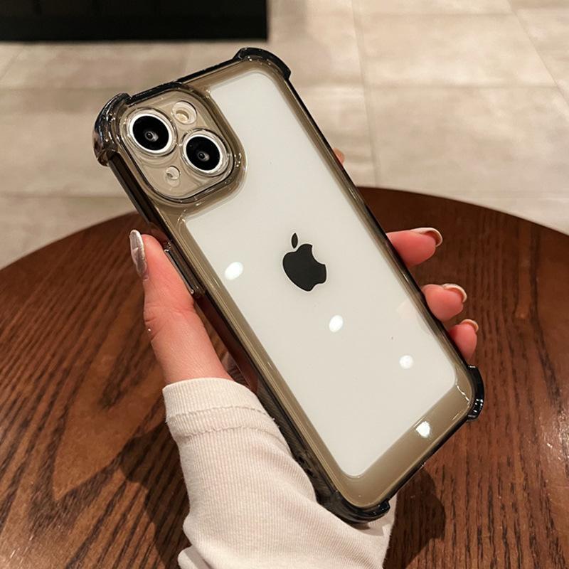 Applicable To Apple 11 Mobile Phone Case iPhone11Air Transparent Purple Acrylic 11Pro Four-corner Anti-drop Space Case Hard Case