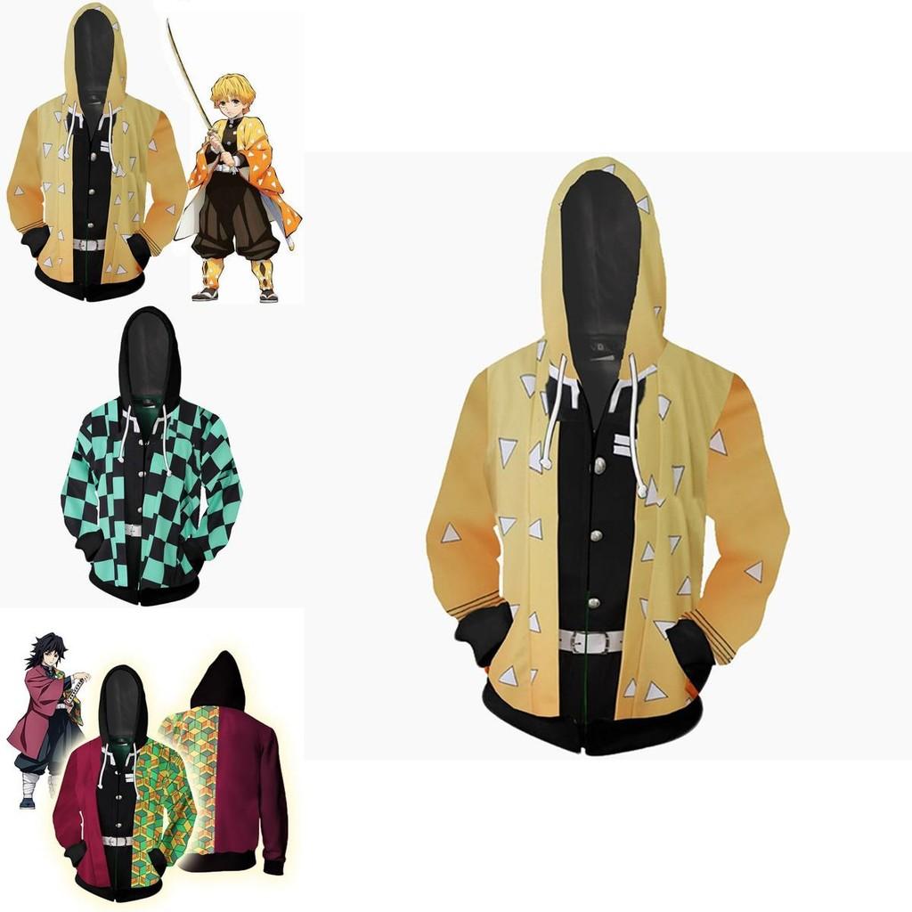 Demon Slayer Kimetsu No Yaiba Vibrant Soft Zipper Up Hoodie For Comfort