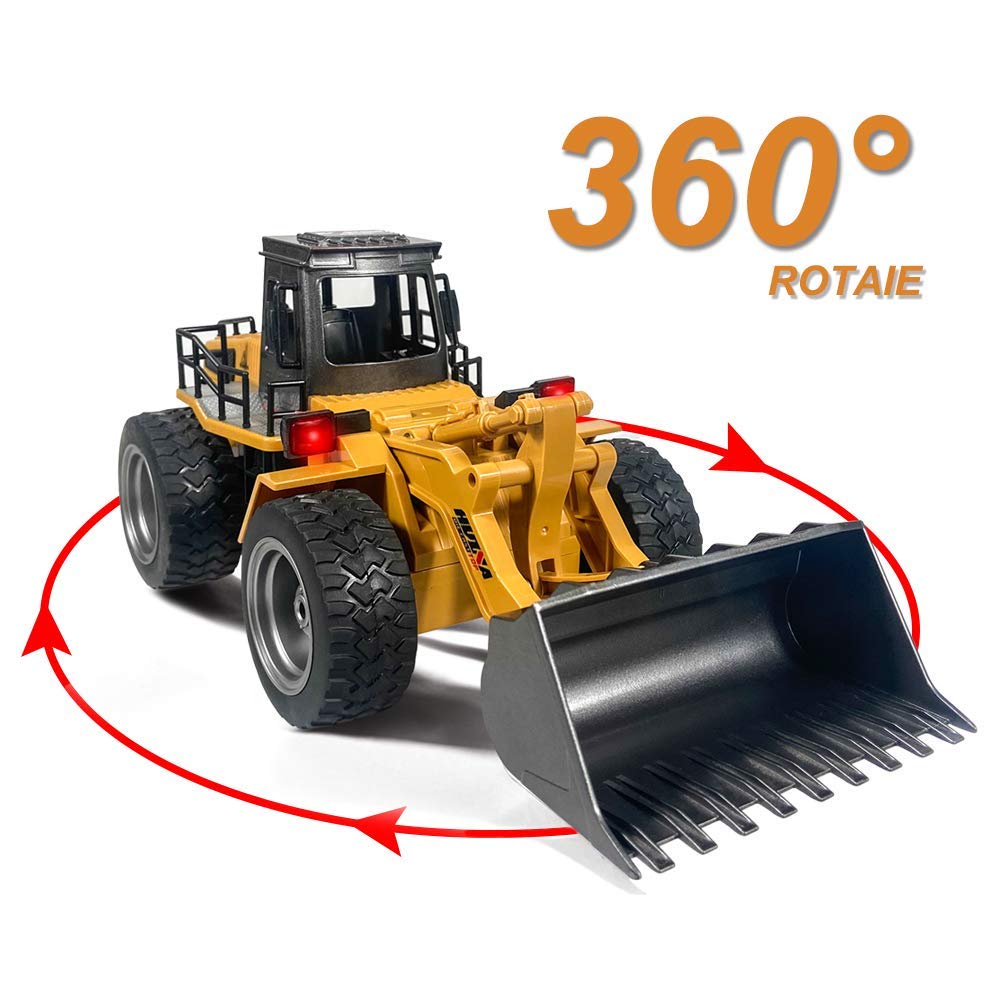 Fjärrstyrd grävmaskinsbil för barn, fjärrstyrd RC-byggfordonsleksak för tung maskineri, inomhuslek, födelsedagspresent till pojkar, present till