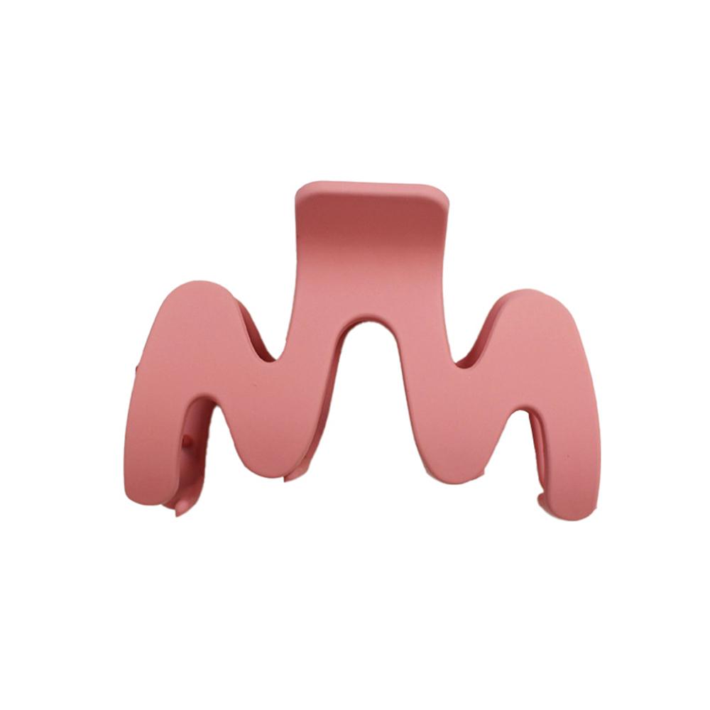 1PC Stylish Wavy Grab Clip Shark Clip Hair Clip Large Grab Clip Hair Accessory High-end Hair Clip Headwear розовый
