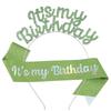 New Birthday Headband Shoulder Strap Etiquette Belt Set IT'S MY BIRTHDAY Women's Headdress Hair Accessories Party
