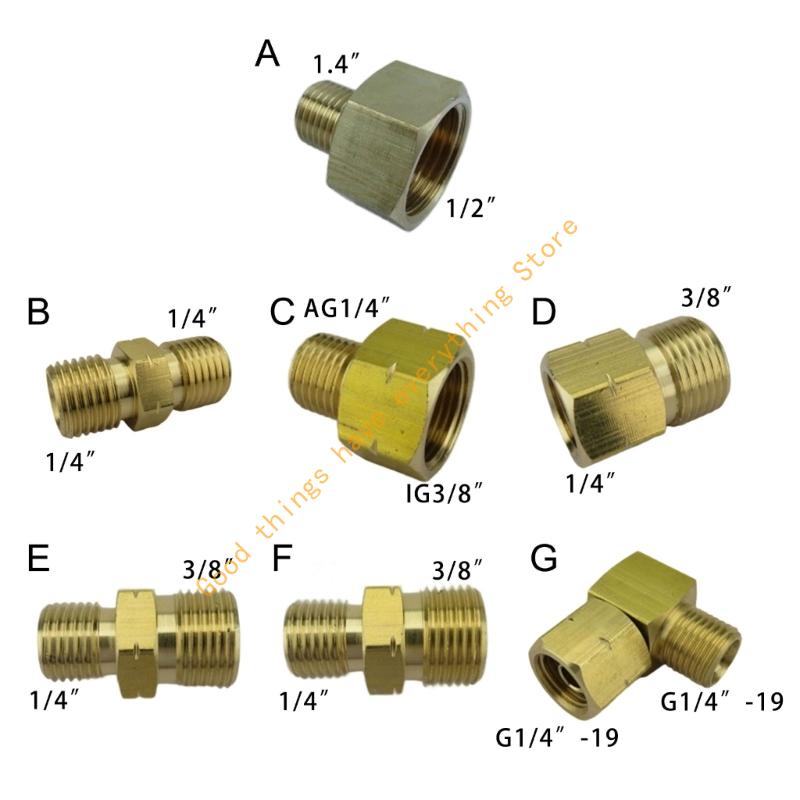 55KF Mehrzweck-Kupfer-Gasfitting 3/8 Zoll Innengewinde auf 1/4 Zoll Außengewinde Linksgewinde für Propangeräte