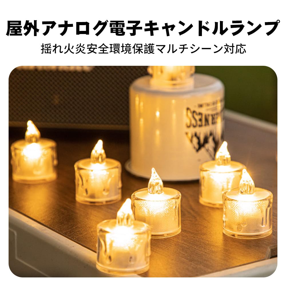 12 LED Candle Lights, Translucent, Christmas Decoration, Soothing Light, Flashing, Warm Color, Fragrance-Free, Flameless, Night Light, Sleep Aid,