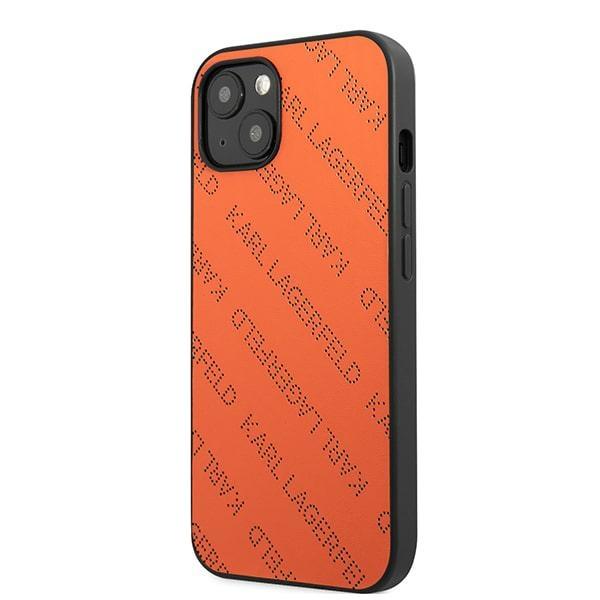 Karl Lagerfeld Klhcp13Mptlo Iphone 13/ 14 / 15 6,1 Hardcase Pomarańczowy/Orange Perforated Allover