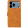 For iPhone 17 Pro Max Case Calf Texture PU Leather Wallet Phone Cover with Wrist Strap