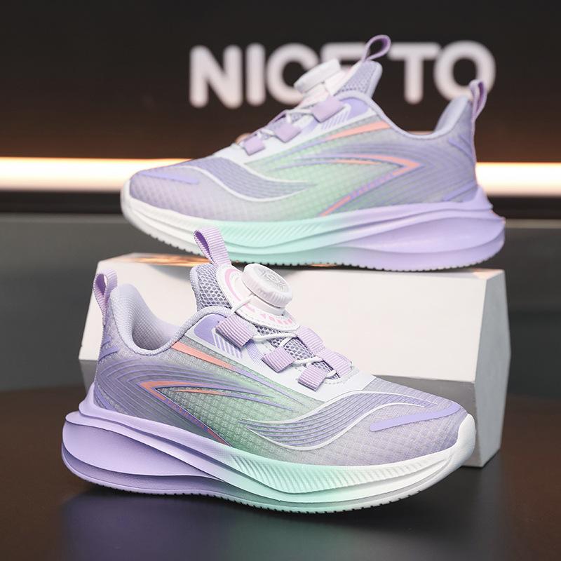 Children's sports shoes summer 2025 new breathable single net red rabbit girls running shoes middle-aged and older children lightweight and non-slip
