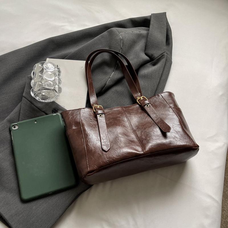 Mode Retro Damen PU Leder Schultertaschen Trend Lady Achseltasche Große Kapazität Damen Pendler Handtasche CLE