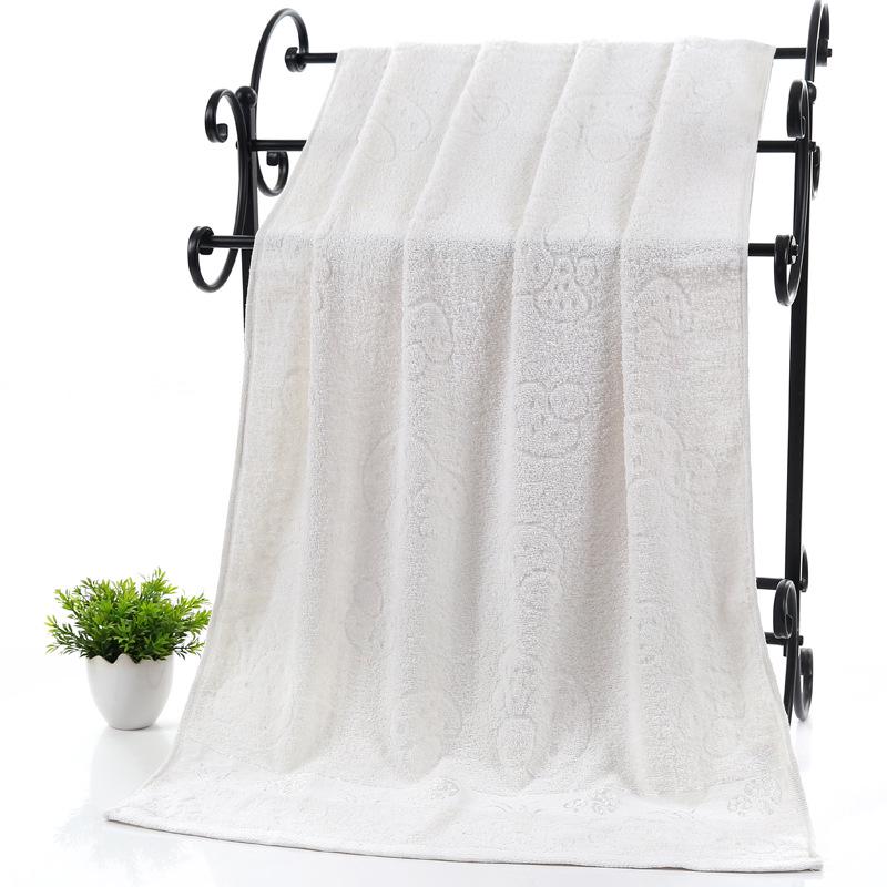 Premium Large Class A Pure Cotton Bath Towel 70x140cm, Thickened with Polyester-Cotton LOGO, Ideal for Beach or Gift, Supermarket Class B