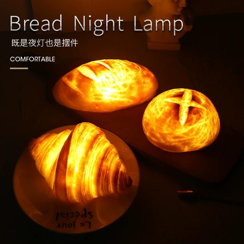 New Original Bread Lights Croissants Pineapple Bags European Bag Atmosphere Lights Led Nightlight Ornaments Toys Warm Small Present