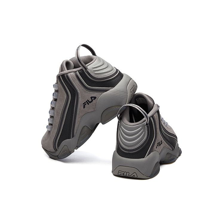 Fila Stack 2 Forward Fabric Synthetic Leather Suede Versatile Mid-Top Retro Basketball Shoes Men Sneaker Sky-Gray F12M111224FDS