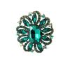Spilla Brooch in Lega e Vetro Retrò - Gioiello Elegante per Sciarpa e Cappotto da Donna