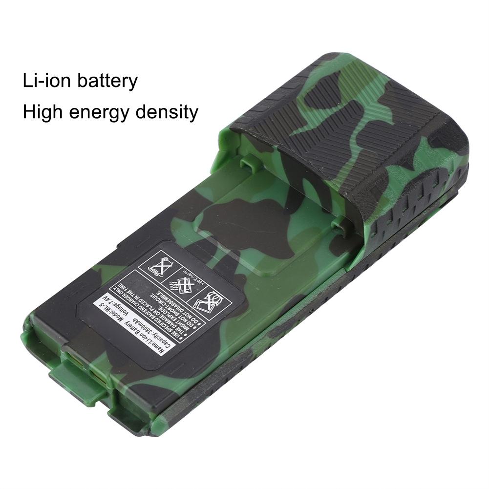 7.4V 3800mAh Li ion Battery For   UV 5R BL-5L UV 5R Series Two Way Radio(Black)