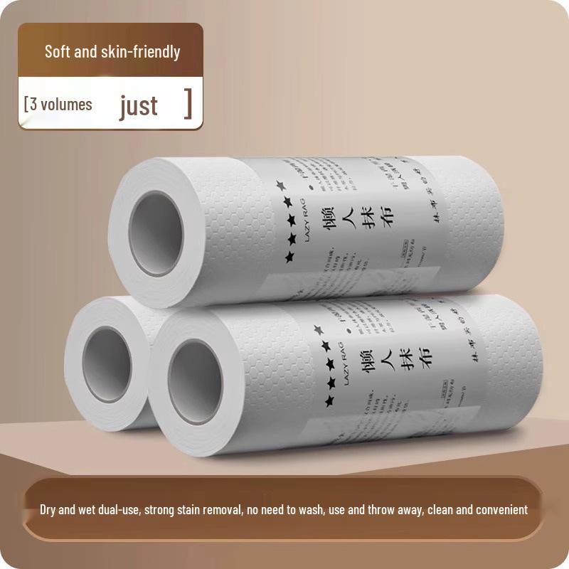 Thickened Dual-Use Disposable Dishcloth - Dry & Wet Kitchen Paper Towel for Cleaning, Oil Removal & Water Absorption