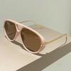 Oversized Pilot Sunglasses Vintage Double Bridge Trendy Luxury Brand Design Sun Glasses for Women Outdoor Shades