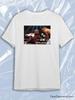 TeeSensation White Crew Neck Short Sleeve T-Shirt with Floyd Mayweather Boxing Match Ring Photo Print