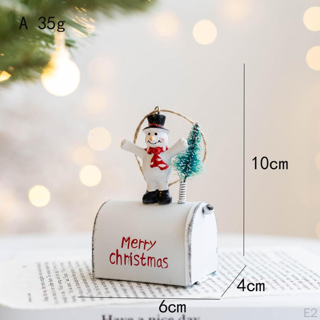 Christmas Hanging Pendants, Tree Mailbox Ornaments Photography Props Resin