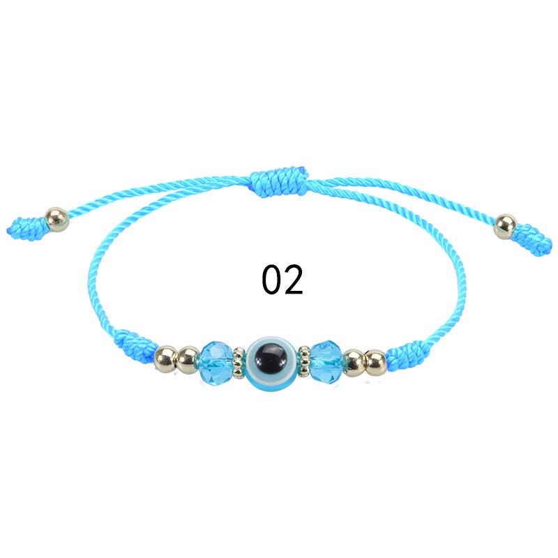 Evil Eye Crystal Beaded Adjustable Bracelet for Boys & Girls