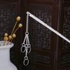Miao Geometric Hollowed Out Step Shaking Tassel Hairpin Vintage Peacock Tassel Ancient Wind Cheongsam Cheongsam Hanbok Hair Ornaments