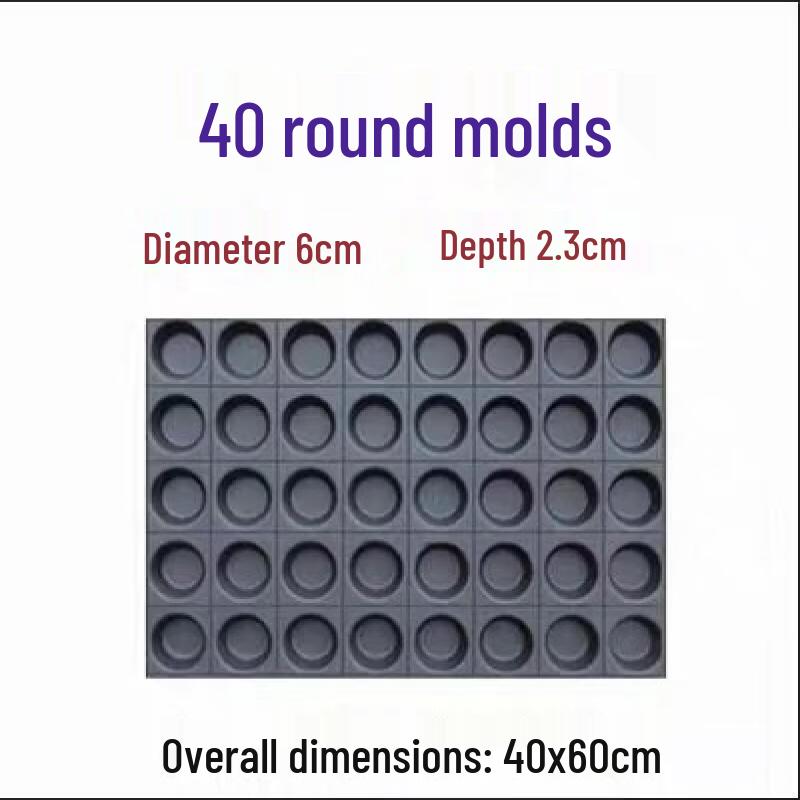 Xihua Commercial 40-Hole Round Cake Baking Pan