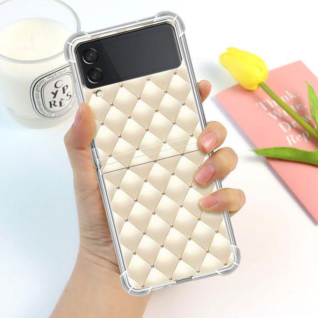 

Роскошный чехол Love Bow для Samsung Galaxy Z Flip 3 4 5g Funda Z Flip3, прозрачный жесткий противоударный чехол для ПК, чехол для телефона Samsung Z Flip 5G