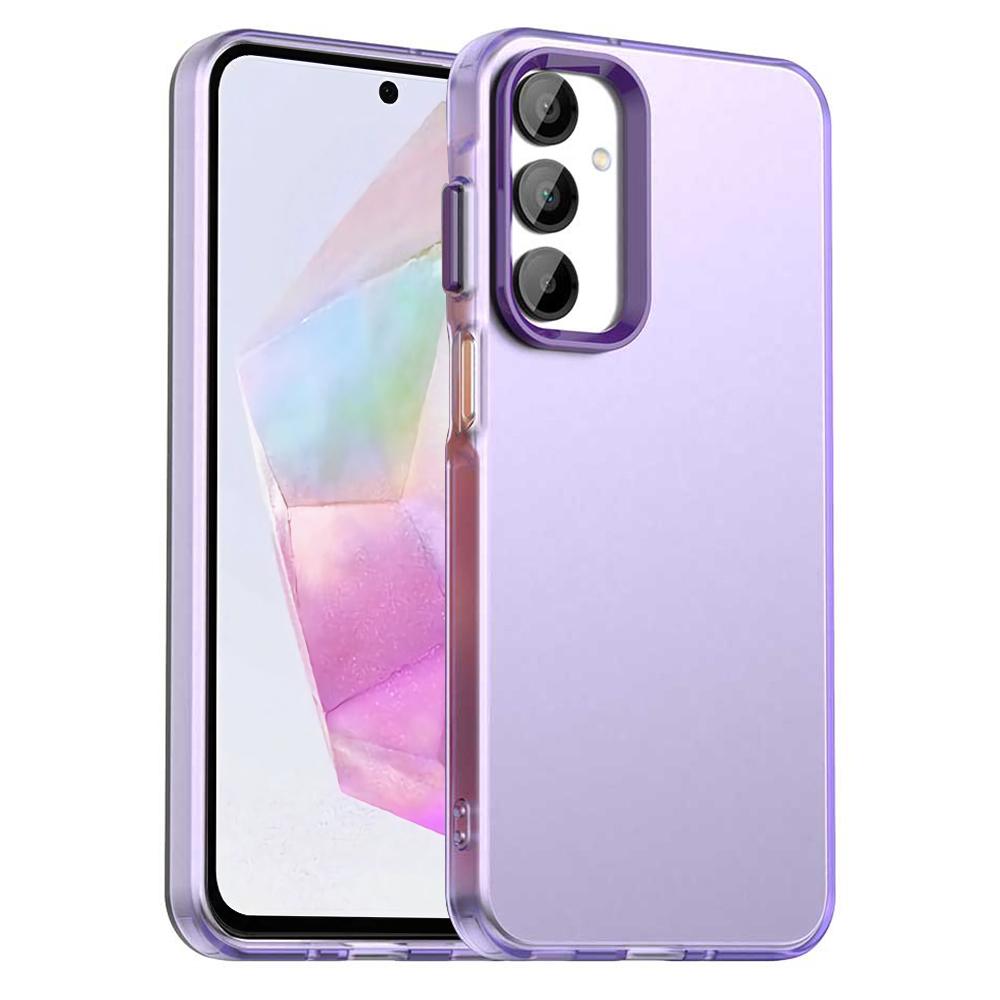 

For Samsung Galaxy A35 5G Case PC+TPU+PET Matte Anti-Drop Phone Back Cover Purple