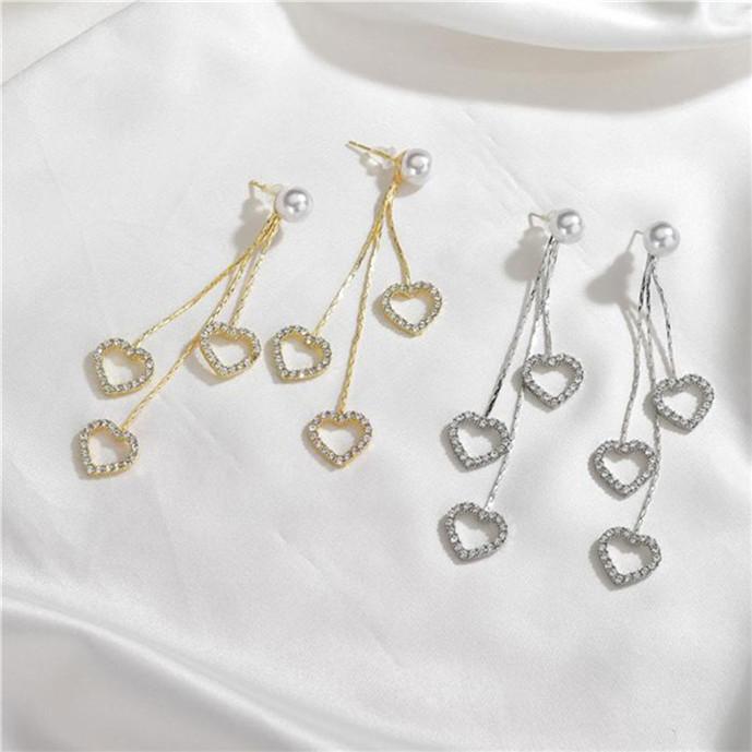 

Серьги с кисточками в форме сердца, серебряные серьги, висячие серьги в форме сердца, ювелирные изделия для женщин, подарок