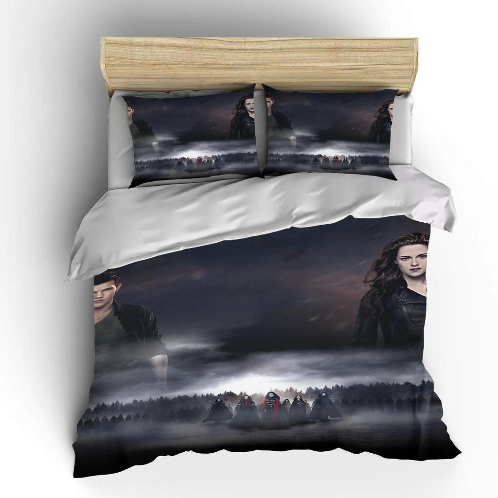 10 Sizes Movie Twilight 3D Bedding Set Character Printed Duvet Cover Fashion Bed Linens For Adults Twin Full Queen King