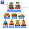 Famous China Refrigerator Magnet Building Block Sticker Toy Yellow Crane Tower Urban History Halloween Easter Christmas Child