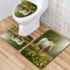 Unicorn Bathroom Floor Mat Toilet Three-Piece Set