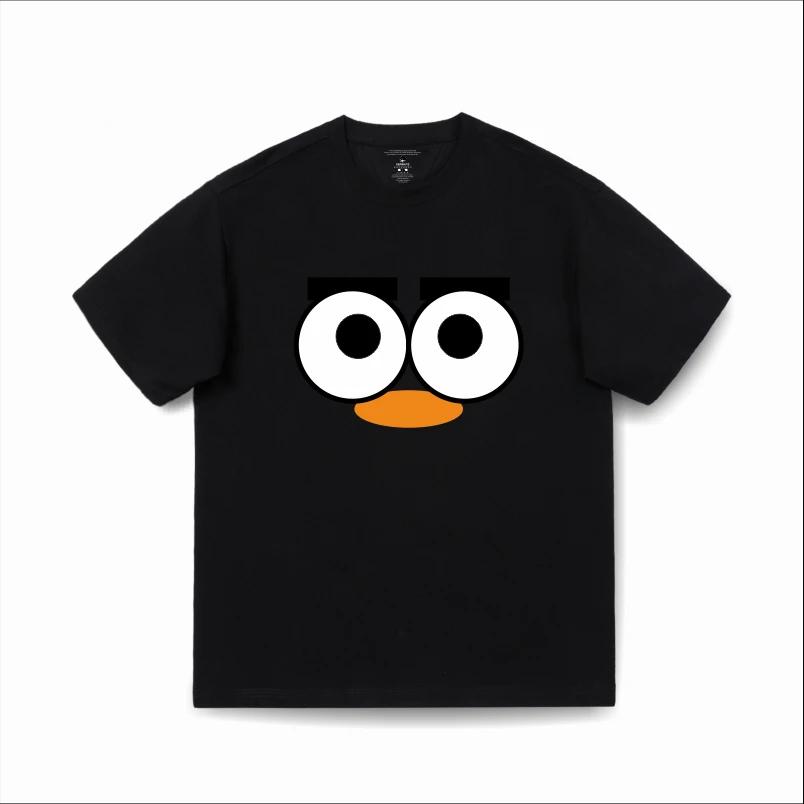 Personality CUTE EYES Print Cotton T-Shirt Man & WoFashion Clothes Personalized Pattern Short Sleeve Crew Neck High Quality