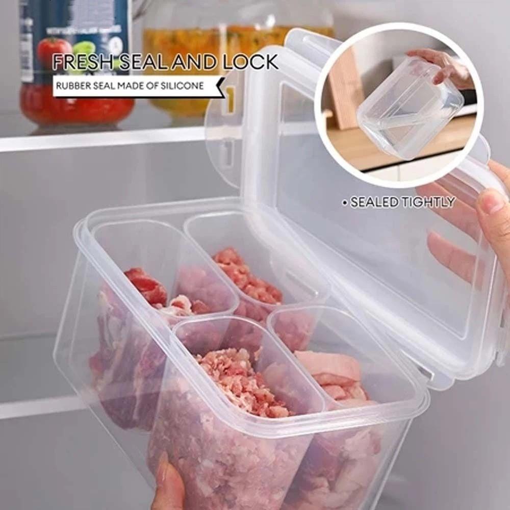 Airtight Lid Food Storage Container Meat Fruit Veggie Storage Box Meat Fruit Veggie Keeper  Home