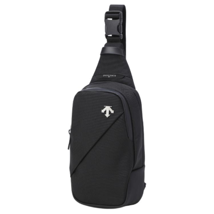New DESCENTE Nylon Sling Bag Unisex Black SQ323UBG73