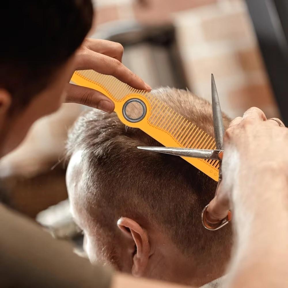 Antistatischer rotierender Schneidekamm mit Lager 360° drehbar beidseitiger Kamm breite Zähne Professionelles Friseurzubehör