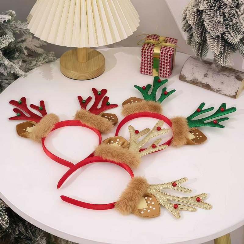 Christmas Decoration Headwear Cute Deer Antlers Hairband Elk Antlers Hair Clip Performance