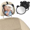 Bear Ear Baby Car Mirror Round Mirror Face Car Baby Observation Mirror  Newborn Travel