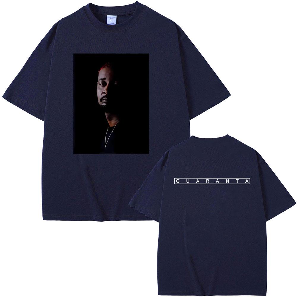 Rapper Danny Brown Quaranta Album Graphic Tshirt Men Women Hip Hop Fashion Oversized Short Sleeve T Shirt Male Pure Cotton Tees