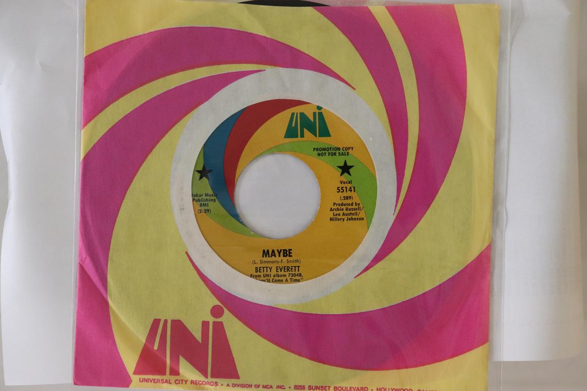 

7inch Record BETTY EVERETT - Maybe 55141 UNI Records 1969 US Soul/Funk Used