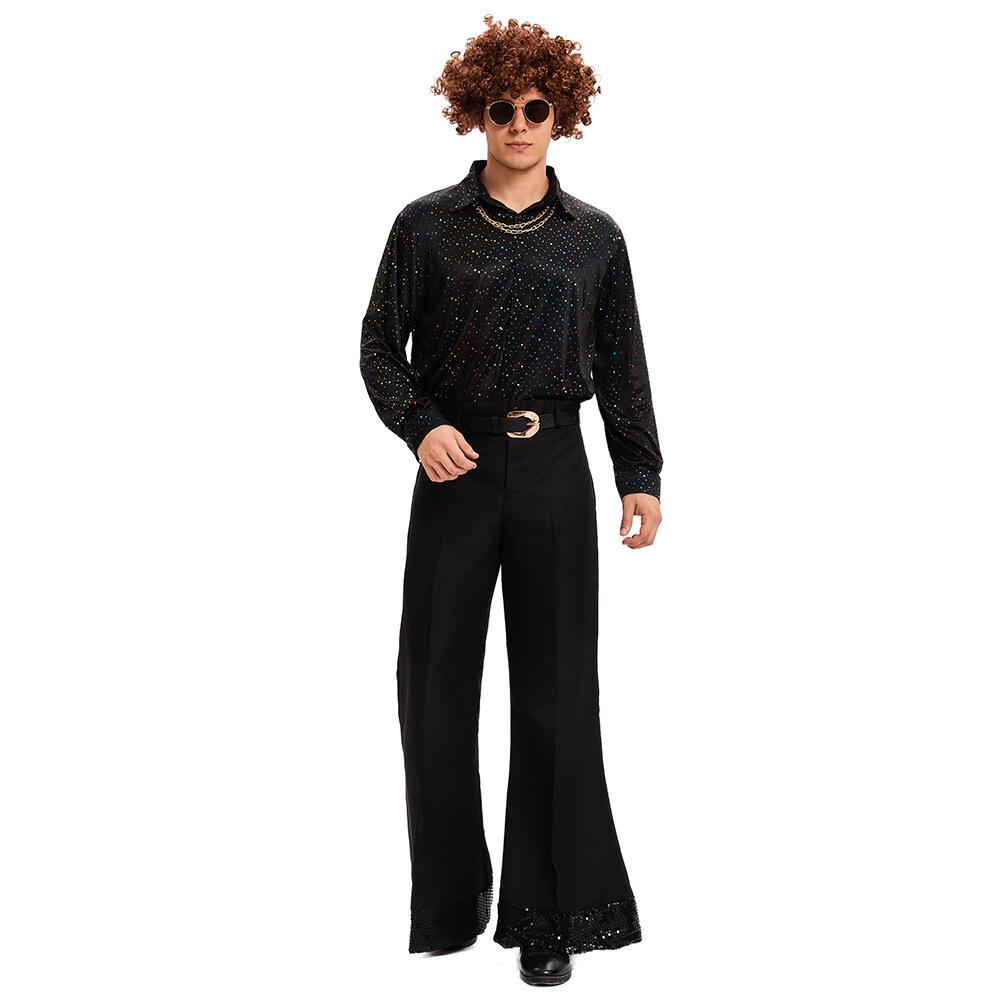Horký výprodej Pánské vintage disco oblečení ze 70. let Hippie Oblek na maturitní ples a jevištní show