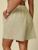 Pantaloncini Casual da Donna 2024 in Cotone e Lino con Vita Elastica e Coulisse