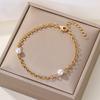 Single chain necklace jewelry simple women's light luxury high-end neck chain light luxury pearl bracelet