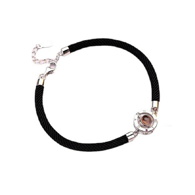 I Love You Projection Bracelet Ribbon Bracelet 100 Languages Fashion 1PC Red Valentine's Day  Handmade